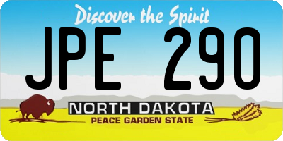 ND license plate JPE290