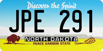 ND license plate JPE291
