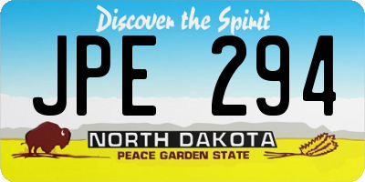ND license plate JPE294