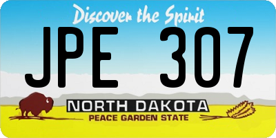 ND license plate JPE307
