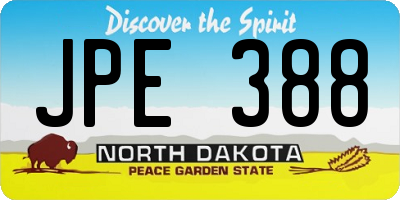 ND license plate JPE388