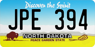 ND license plate JPE394