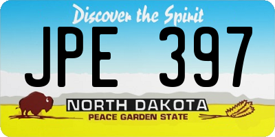 ND license plate JPE397