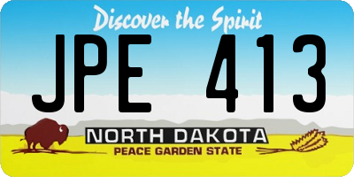 ND license plate JPE413