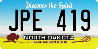 ND license plate JPE419