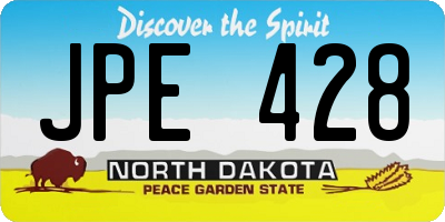 ND license plate JPE428