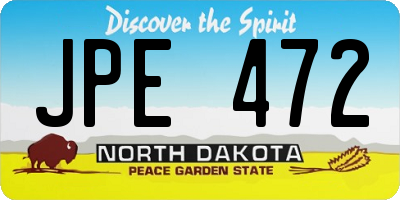 ND license plate JPE472