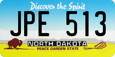 ND license plate JPE513