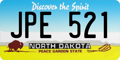 ND license plate JPE521