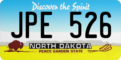ND license plate JPE526