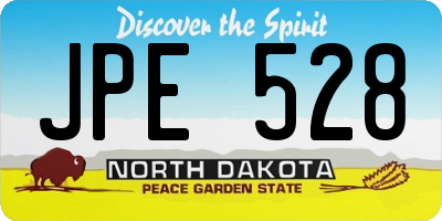 ND license plate JPE528