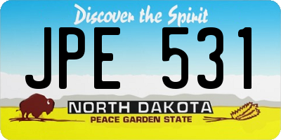 ND license plate JPE531
