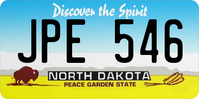 ND license plate JPE546