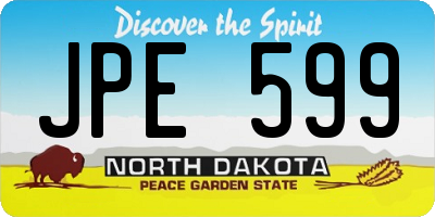 ND license plate JPE599
