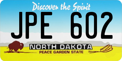 ND license plate JPE602