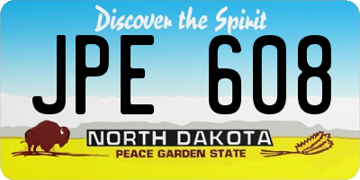 ND license plate JPE608