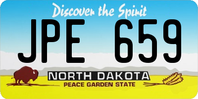 ND license plate JPE659