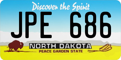 ND license plate JPE686