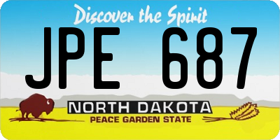 ND license plate JPE687