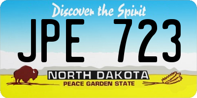 ND license plate JPE723
