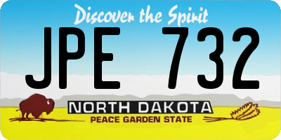 ND license plate JPE732