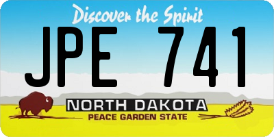 ND license plate JPE741