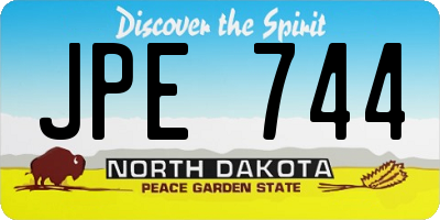 ND license plate JPE744