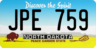 ND license plate JPE759