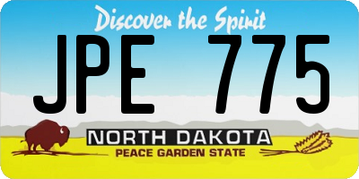 ND license plate JPE775