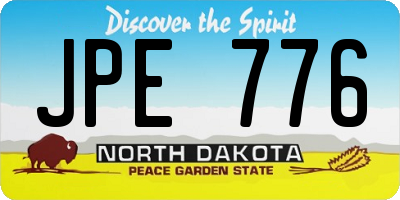 ND license plate JPE776