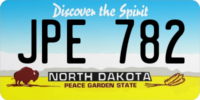 ND license plate JPE782
