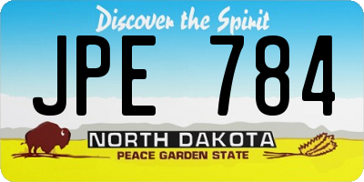 ND license plate JPE784