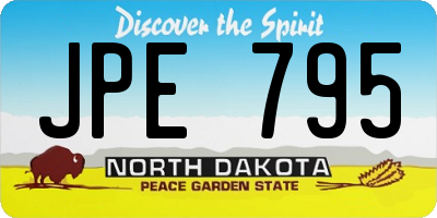 ND license plate JPE795