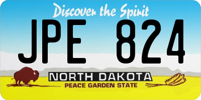ND license plate JPE824