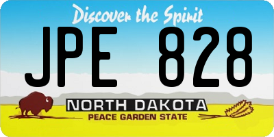 ND license plate JPE828