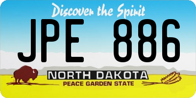 ND license plate JPE886