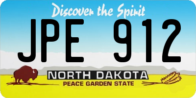ND license plate JPE912