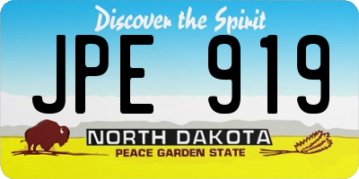 ND license plate JPE919