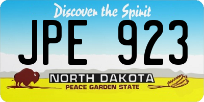 ND license plate JPE923