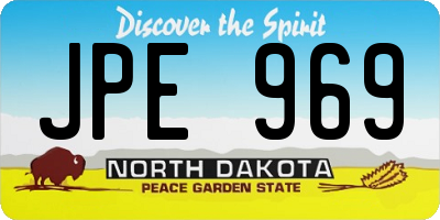 ND license plate JPE969