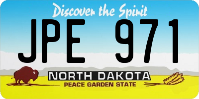 ND license plate JPE971