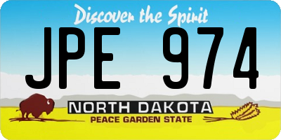 ND license plate JPE974