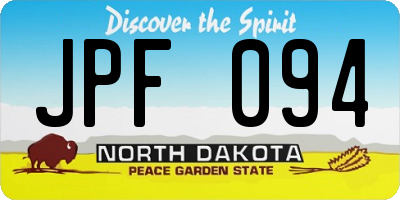 ND license plate JPF094