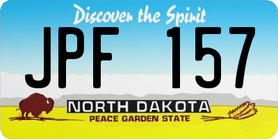 ND license plate JPF157