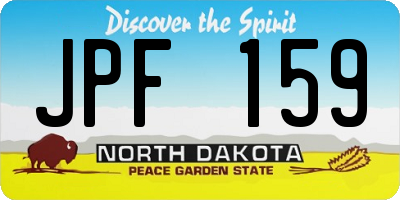 ND license plate JPF159