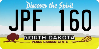ND license plate JPF160