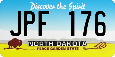 ND license plate JPF176