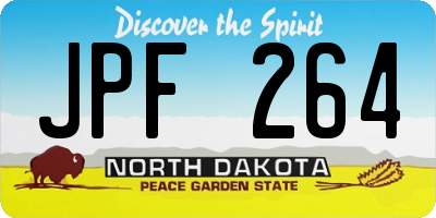 ND license plate JPF264