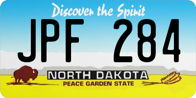 ND license plate JPF284