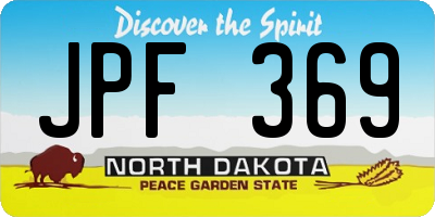 ND license plate JPF369